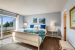 Upstairs Master Bedroom with King Bed & private deck at Ocean Villa